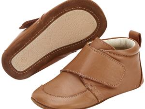 Enfant Baby leather schoentjes cognac